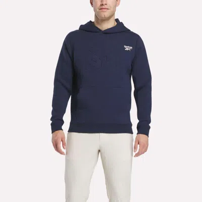 Reebok Men's Scuba Knit Hoodie Sweatshirt In Blue
