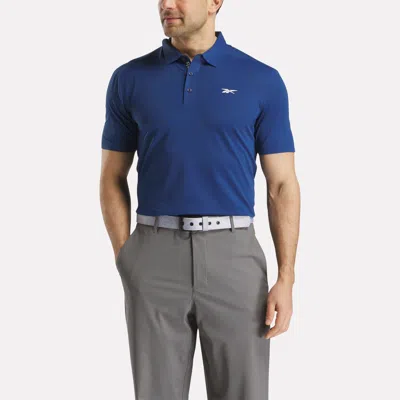 Reebok Men's Short Sleeve Bonded Micro Pique Polo Shirt In Blue