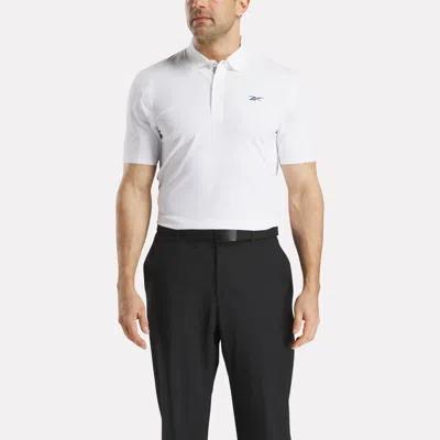 Reebok Men's Short Sleeve Bonded Micro Pique Polo Shirt In White