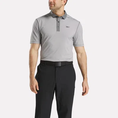 Reebok Men's Short Sleeve Core Stripe Polo Shirt In Gray