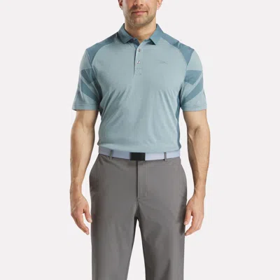 Reebok Men's Short Sleeve Signature Vector Sleeve Polo Shirt In Blue