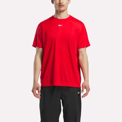 Reebok Men's Short Sleeve Tech Training T-shirt In Red