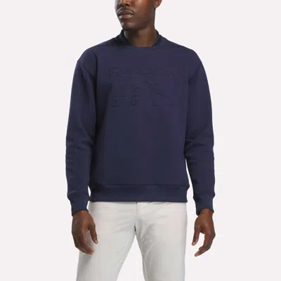 Reebok Men's Signature Golf Crewneck Sweatshirt In Blue