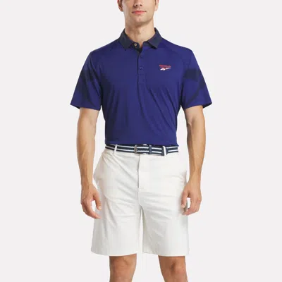 Reebok Men's Signature Vector Colorblocked Polo Shirt In Blue