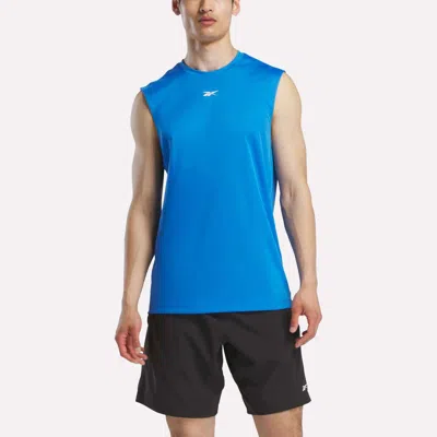 Reebok Men's Sleeveless Tech Training T-shirt In Blue