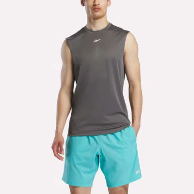 Reebok Men's Sleeveless Tech Training T-shirt In Gray