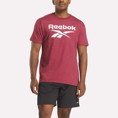 Reebok Men's Stacked Vector T-shirt In Burgundy