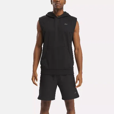 Reebok Men's Strength Sleeveless Hoodie In Black