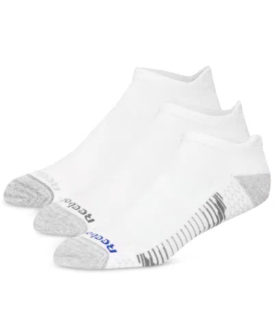 Reebok Men's Targeted Cushion Running Low Cut Socks, Pack Of 3 In White