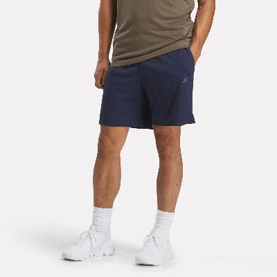 Reebok Men's Training Knit Shorts 7" In Blue