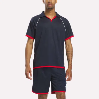 Reebok Men's United Jersey Polo Shirt In Blue