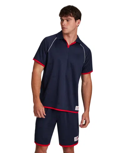 Reebok Men's United Logo Relaxed-fit Jersey Polo In Vector Navy