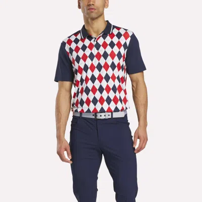 Reebok Men's Vector Argyle Print Polo
