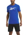 Reebok Men's Vector Graphic T-shirt In Boundless Blue,wht