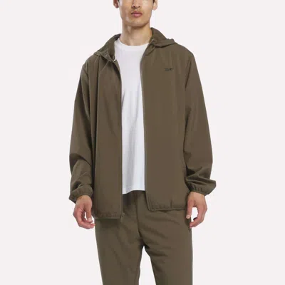 Reebok Men's Woven Jacket In Army Green