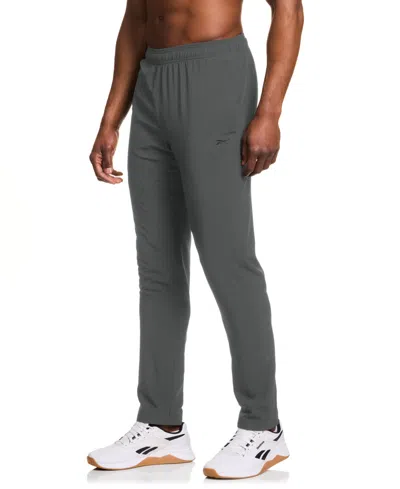 Reebok Men's Woven Logo Track Pants In Gray