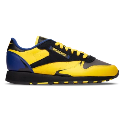 Reebok Mens  Classic Leather In Black/yellow/blue