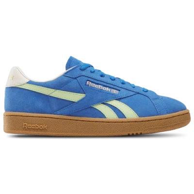 Reebok Mens  Club C Grounds Uk In Kinetic Blue/astro Lime/vintage Chalk