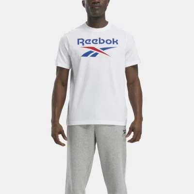 Reebok Men's Slim-fit Identity Big Logo Short-sleeve T-shirt In White