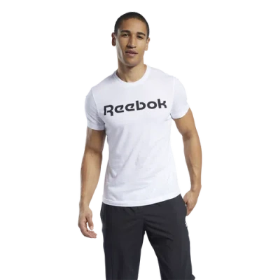Reebok Mens  Linear Read T-shirt In White