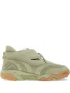 Reebok Mesh-panelled High-top Sneakers In Green
