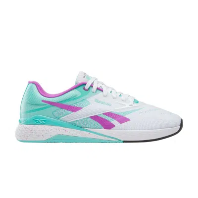 Pre-owned Reebok Nano X5 'white/ai Aqua/purple Rave' | Men's Size 14