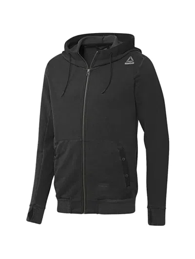 Reebok Noble Fight Zip-fastening Hoodie In Black