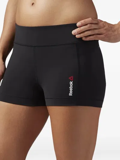 Reebok Nylux Logo-detail Track Shorts In Black