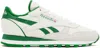 REEBOK OFF-WHITE & GREEN CLASSIC LEATHER 1983 VINTAGE SNEAKERS