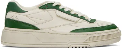 Reebok Off-white & Green Club C Ltd Sneakers In Vintage Green