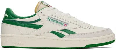 Reebok Off-white & Green Club C Revenge Vintage Sneakers In Chalk/papwht/glegrn