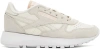 REEBOK OFF-WHITE & TAUPE CLASSIC LEATHER SNEAKERS