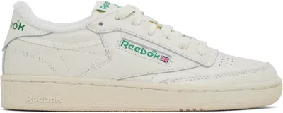 Reebok Off-white Club C 85 Vintage Sneakers In Chalk/alabas/glegrn