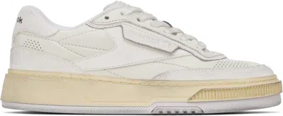 Reebok Off-white Club C Ltd Sneakers In Wax Moon White