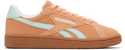 Reebok Orange & Blue Club C Grounds Uk Sneakers In Sunkissed Orange