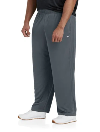 Reebok Performance Double-knit Open-hem Pants In Graphite