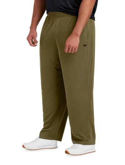 Reebok Performance Double-knit Open-hem Pants In Green