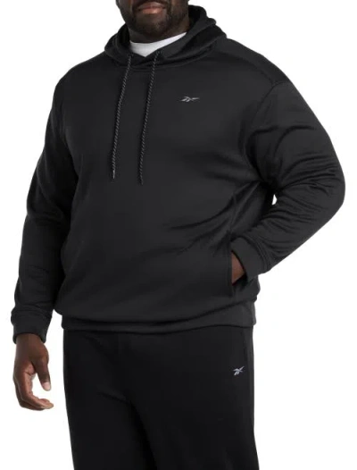 Reebok Performance Fleece Pullover Hoodie In Black