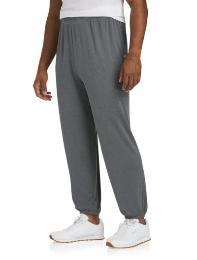 Reebok Performance Jersey Elastic-hem Tech Pants In Granite Heather