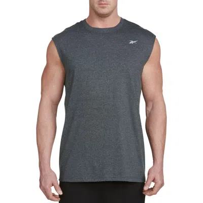 Reebok Performance Jersey Tech Muscle Tee In Granite