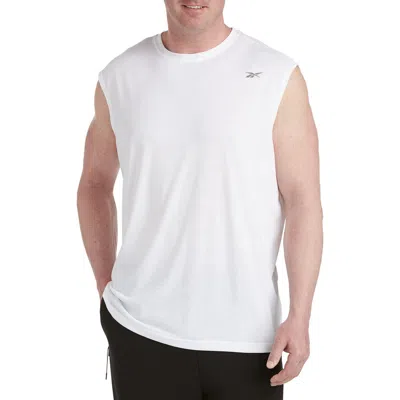 Reebok Performance Jersey Tech Muscle Tee In White