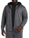 Reebok Performance Zip-front Hoodie In Pure Grey Heather