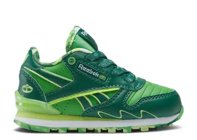 Reebok Babies'  Pj Masks X  Classic Leather Step 'n' Flash Toddler 'gekko' In Green