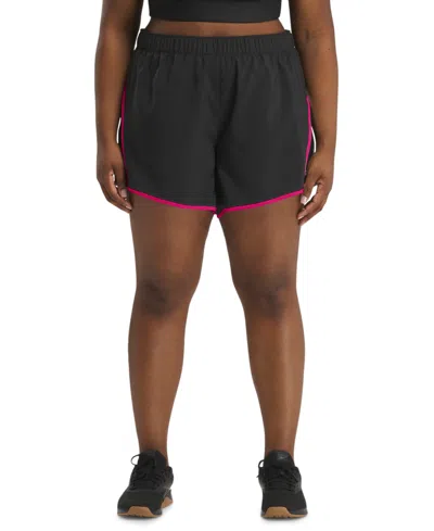 Reebok Plus Size Id Train Woven Shorts In Black Semi