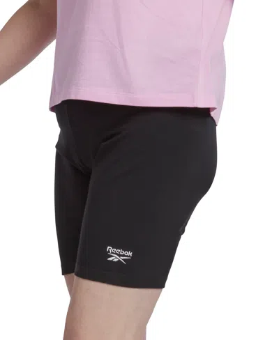 Reebok Identity Small Logo Cotton Bike Short In Black
