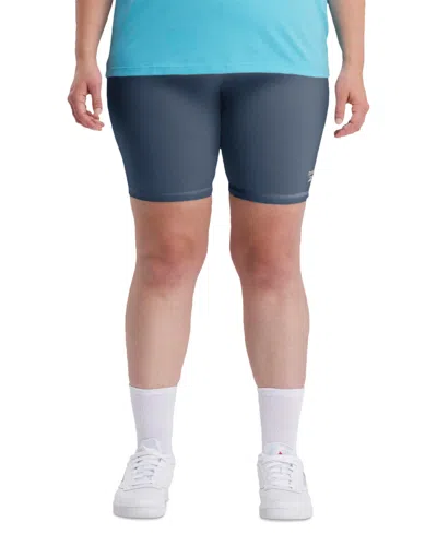 Reebok Plus Size Identity Logo Bike Shorts In Blue
