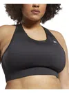 Reebok Plus Womens Fitness Activewear Sports Bra In Black