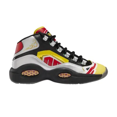 Pre-owned Reebok Power Rangers X Question Mid Big Kid 'megazord Battle Mode!' | Black | Kid's Size 11