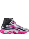 Reebok Premier Road Modern Mid "white/pink/black" Sneakers In Pink
