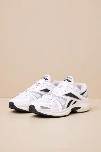 Reebok Premier Road Plus Vi White And Black Leather Sneakers